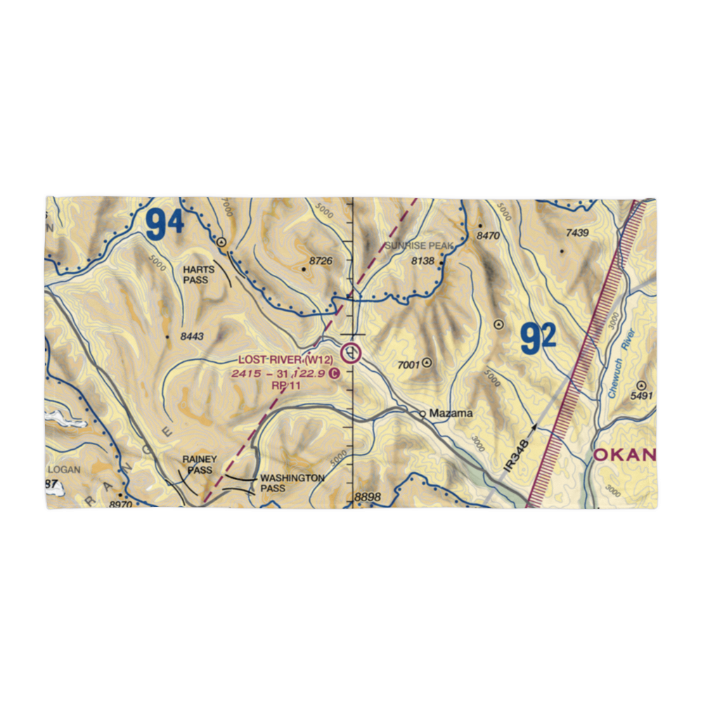 Lost River Airport (W12) VFR Sectional Towel 