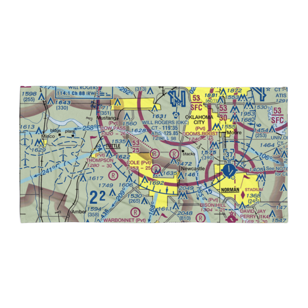 Low Pass Airport (4OK4) VFR Sectional Towel 
