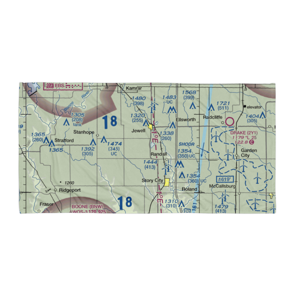 Lund Airport (93IA) VFR Sectional Towel 