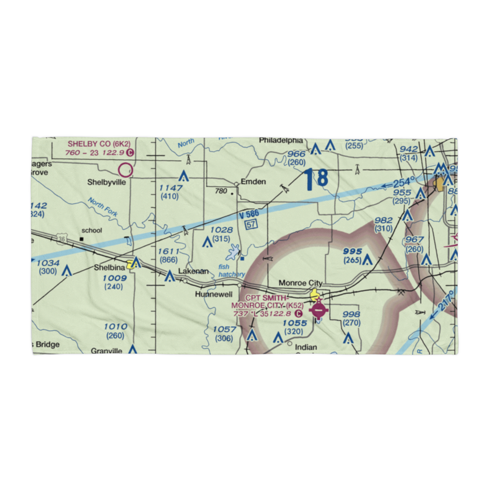 Lyell Airport (MO04) VFR Sectional Towel 