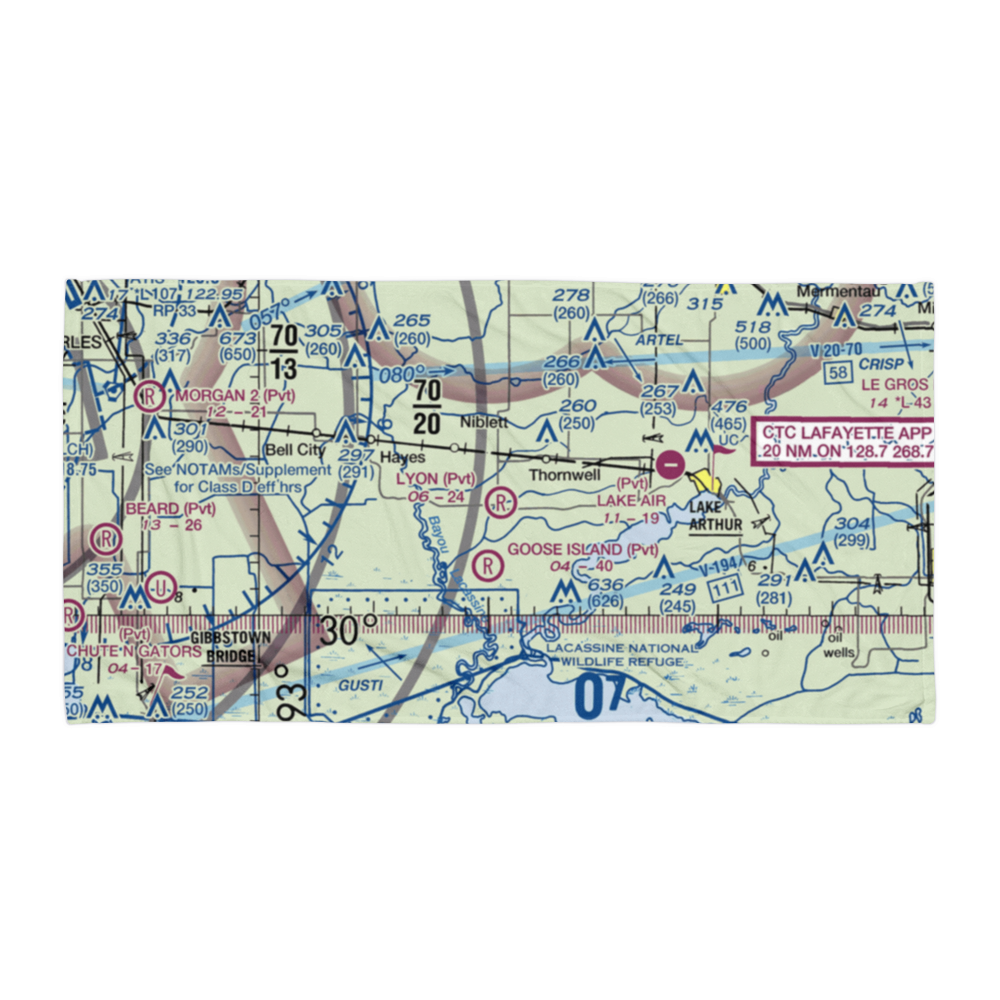 Lyon Airport (LS14) VFR Sectional Towel 