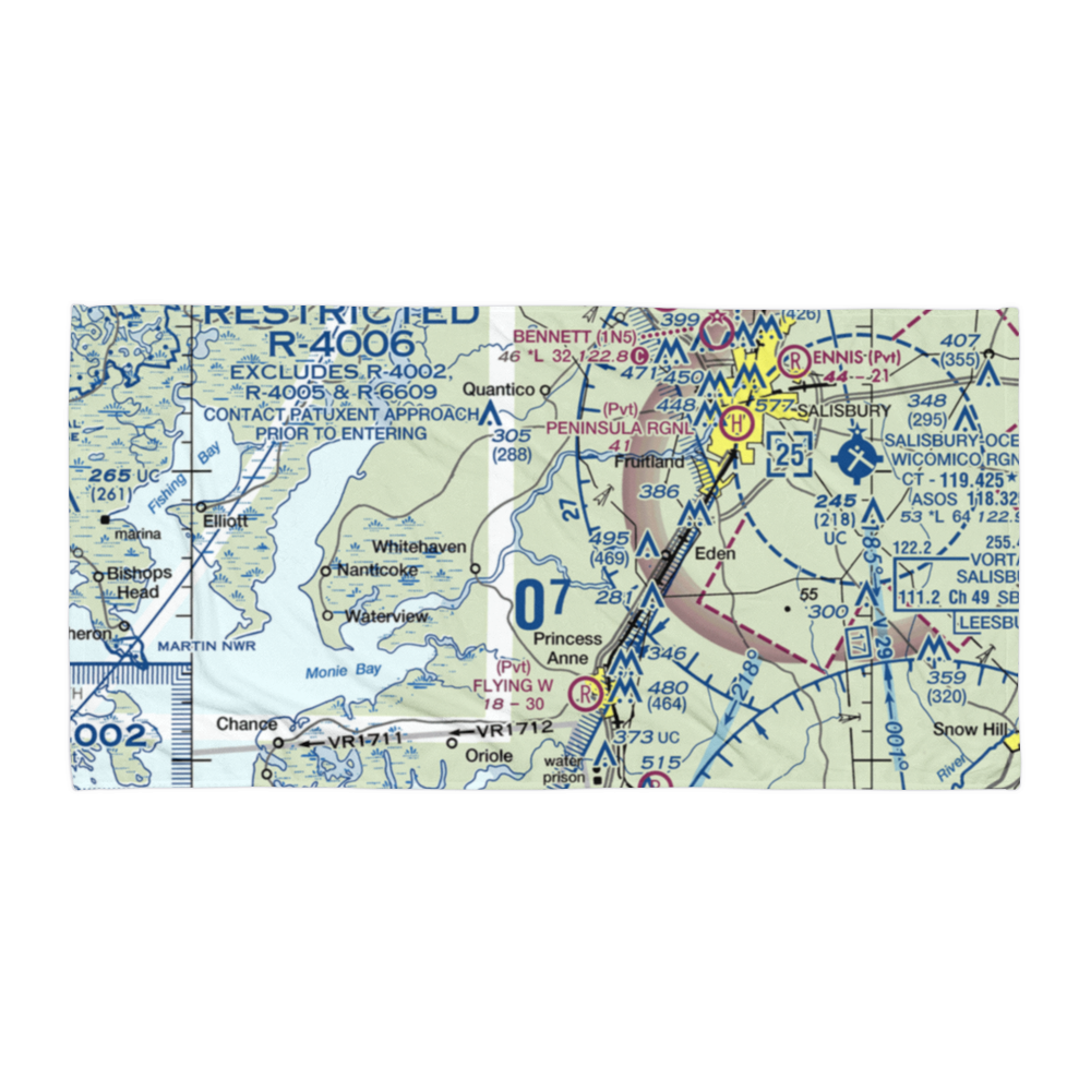 Mac Kinnis Airport (MD53) VFR Sectional Towel 
