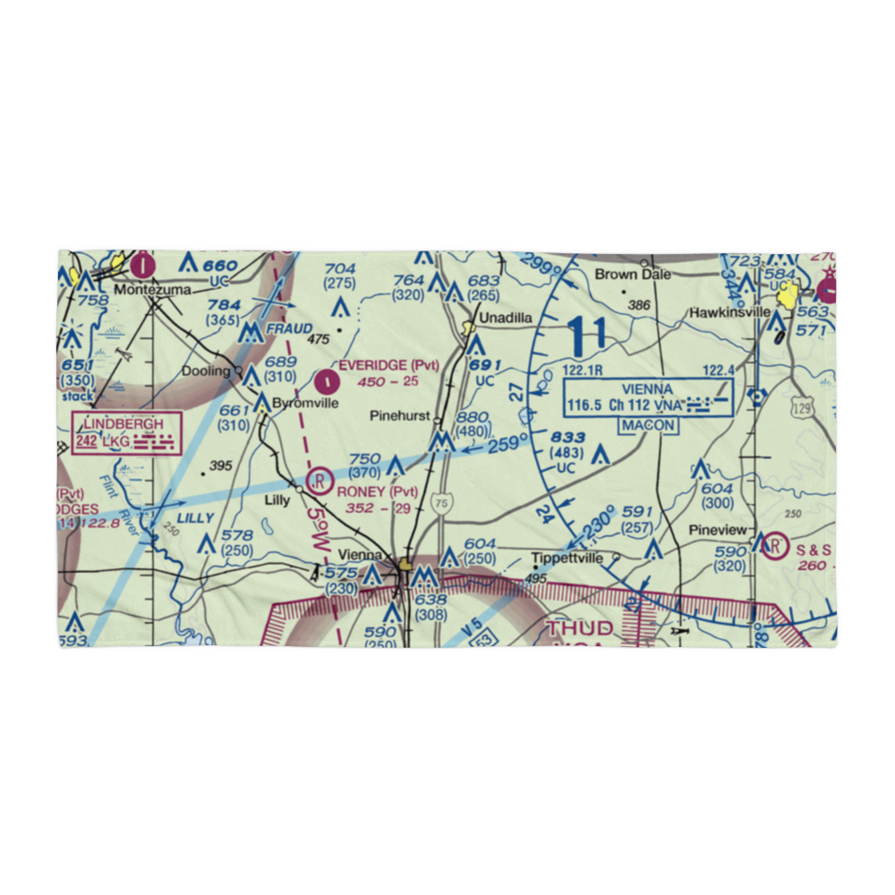 Mack's Field (2GA4) VFR Sectional Towel 