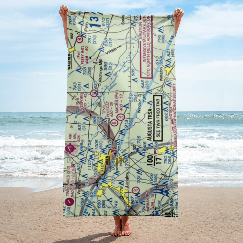 Mack's Patch-Derrick Field (92SC) VFR Sectional Towel 