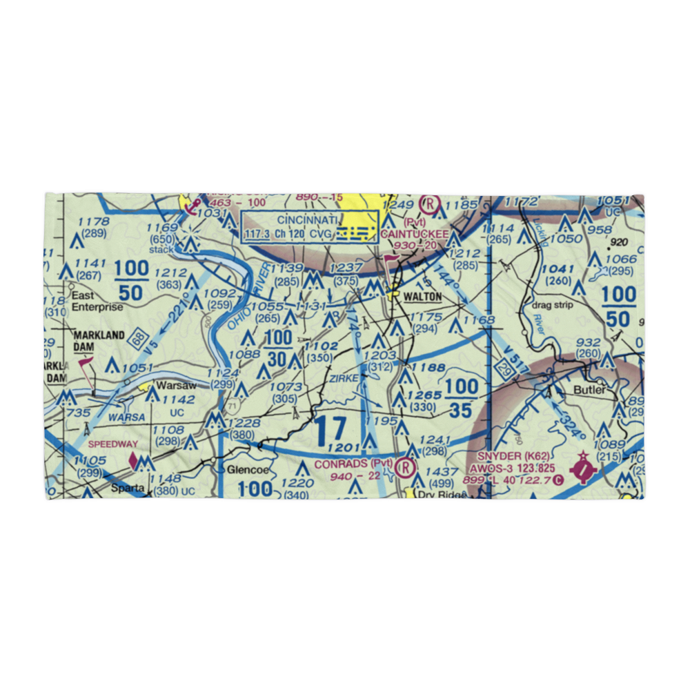 Madi's Meadows Airport (20KY) VFR Sectional Towel 
