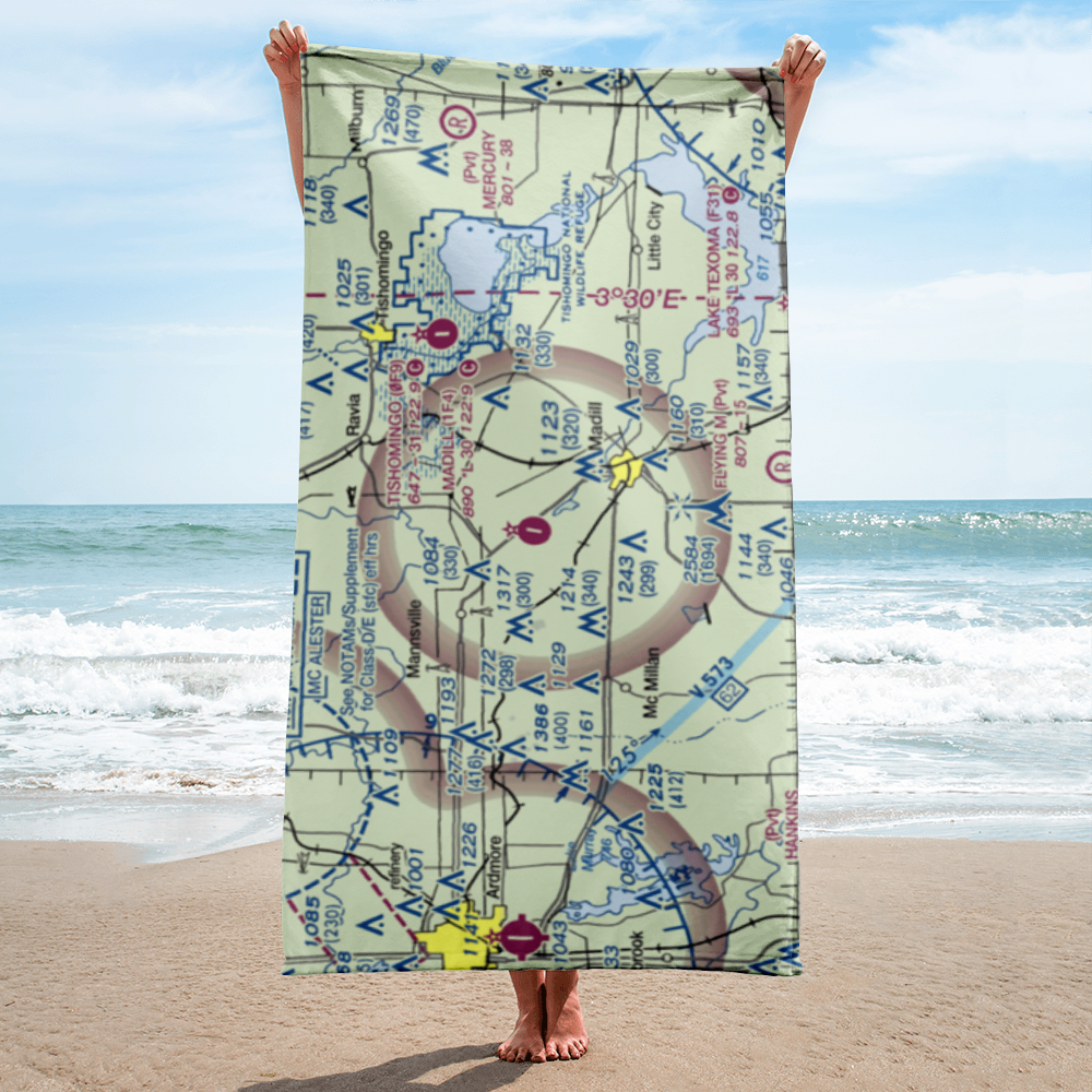 Madill Municipal Airport (1F4) VFR Sectional Towel 