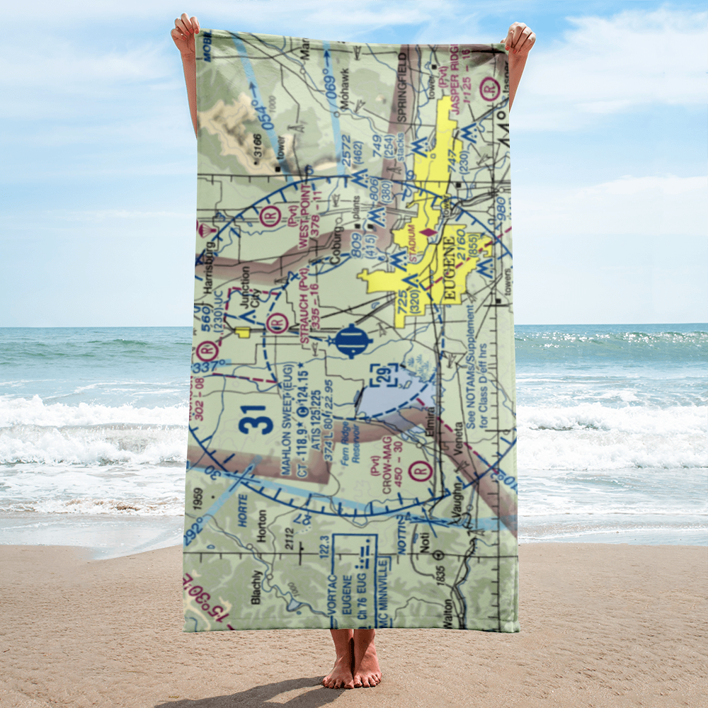 Mahlon Sweet Field (EUG) VFR Sectional Towel 