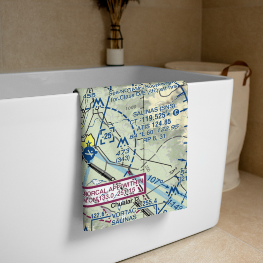 Marina Municipal Airport (OAR) VFR Sectional Towel 