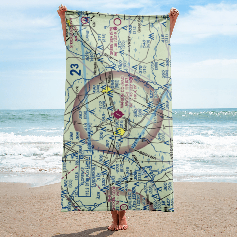 Marion County Airport (MAO) VFR Sectional Towel 