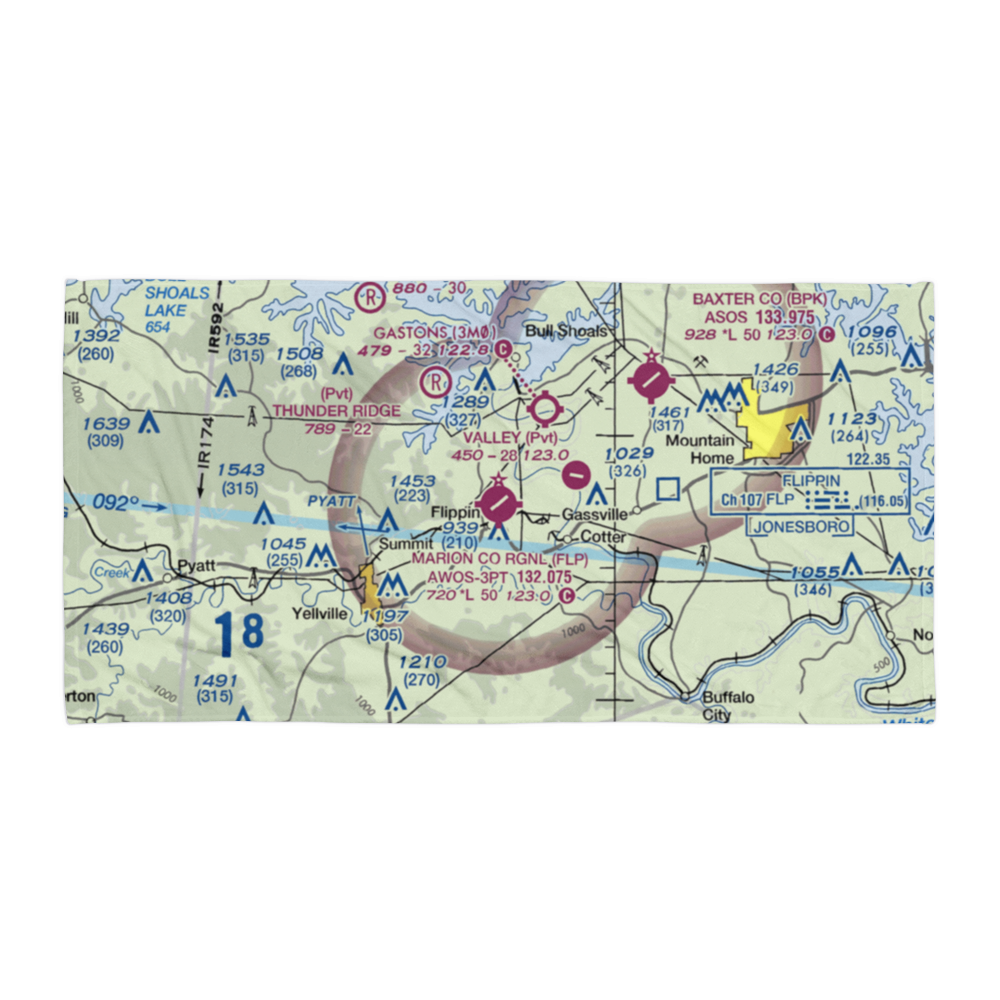 Marion County Regional Airport (FLP) VFR Sectional Towel 