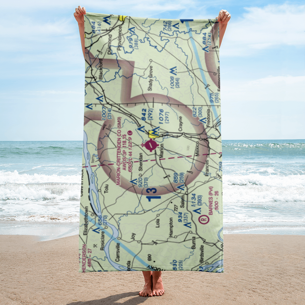 Marion Crittenden County Airport (5M9) VFR Sectional Towel 