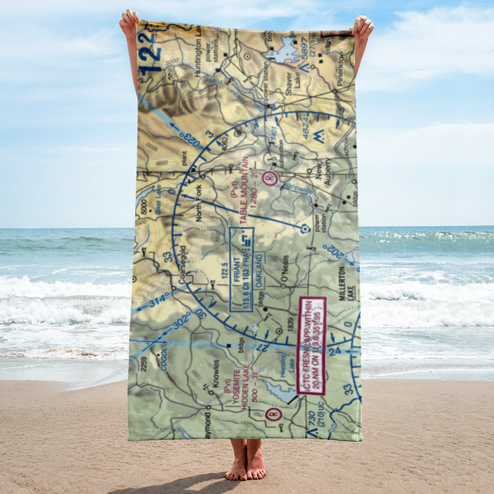 Mark Franz Private Strip (6CL6) VFR Sectional Towel 