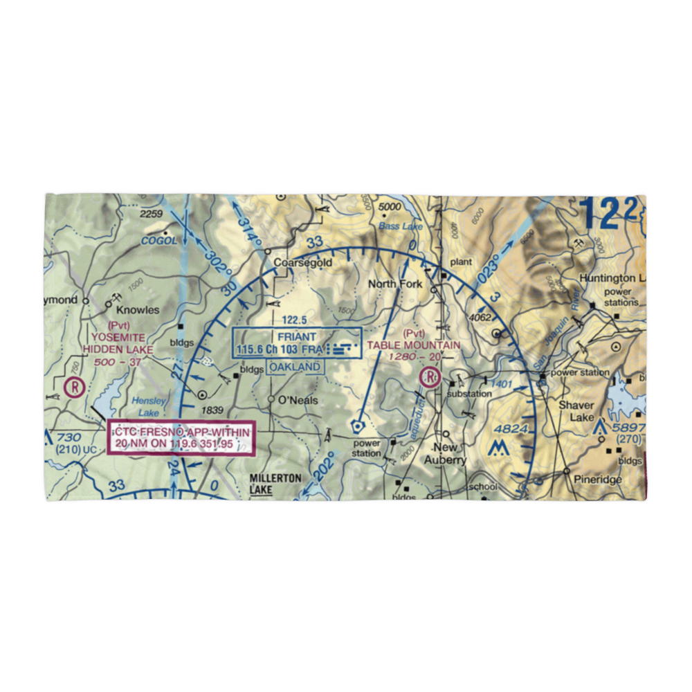 Mark Franz Private Strip (6CL6) VFR Sectional Towel 