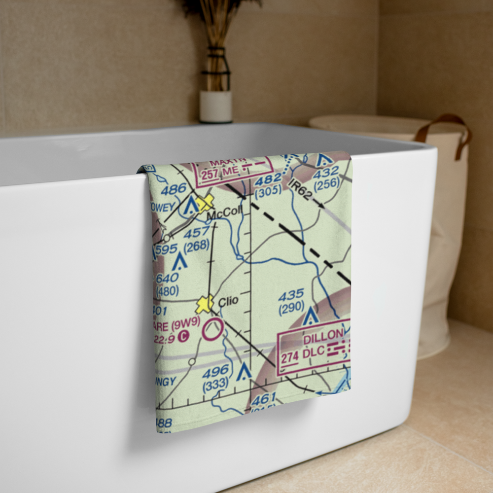 Marlboro County Jetport H.E. Avent Field (BBP) VFR Sectional Towel 