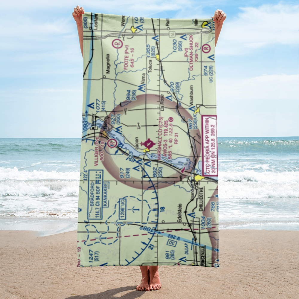 Marshall County Airport (C75) VFR Sectional Towel 