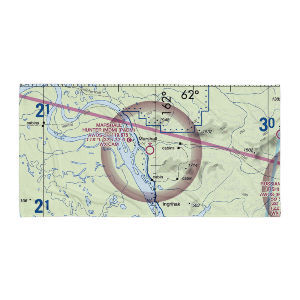 Marshall Don Hunter Sr Airport (MDM) VFR Sectional Towel 