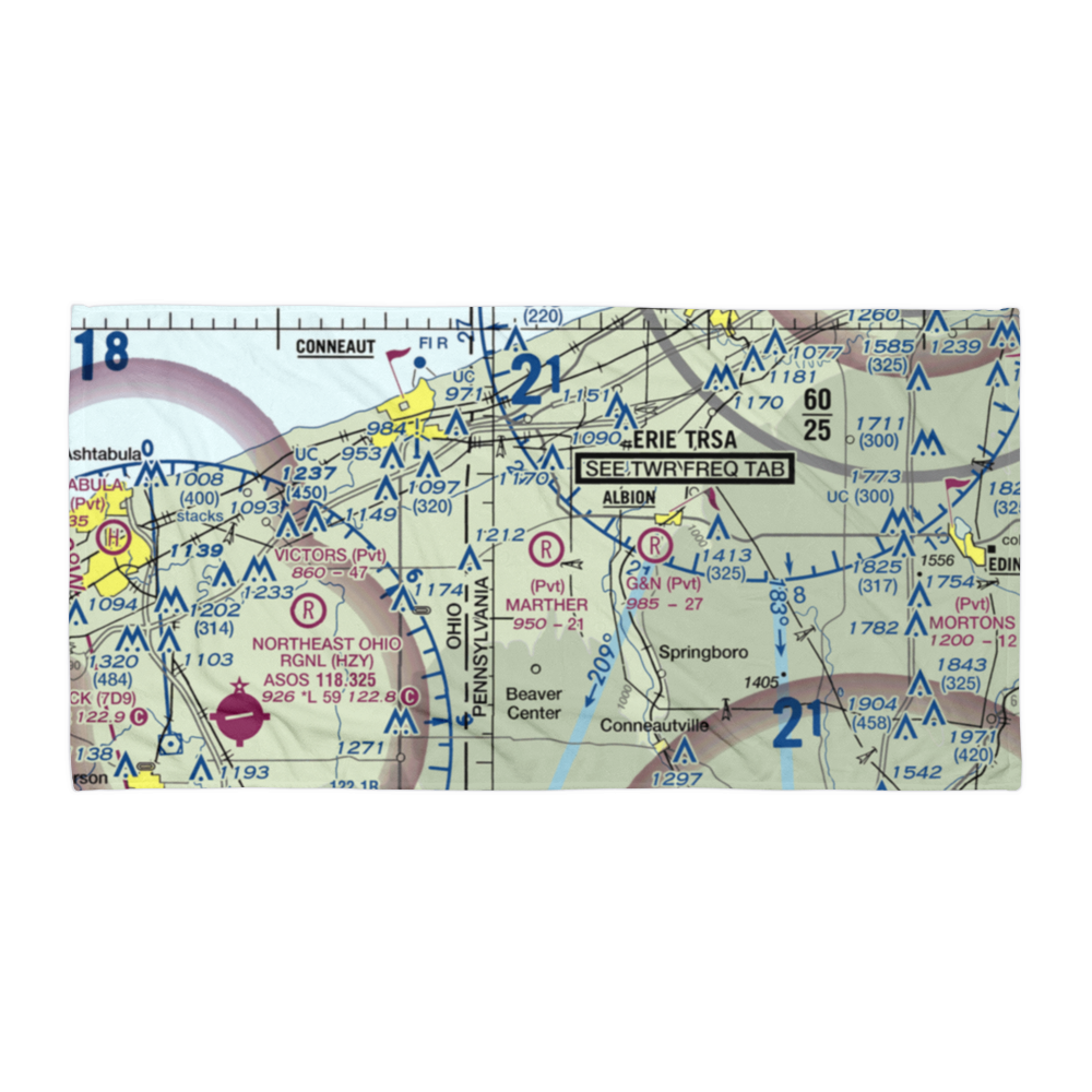 Marther Field (75PA) VFR Sectional Towel 