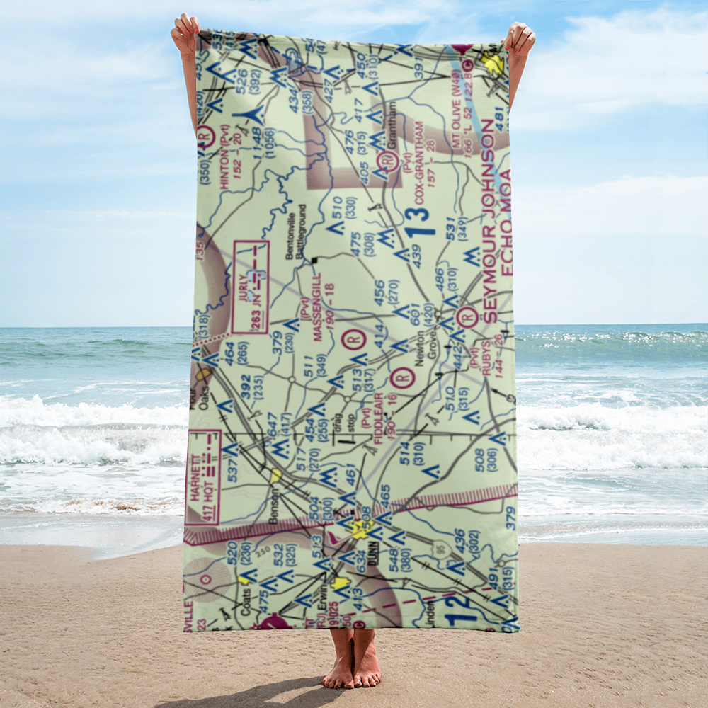 Massengill Airport (NC76) VFR Sectional Towel 