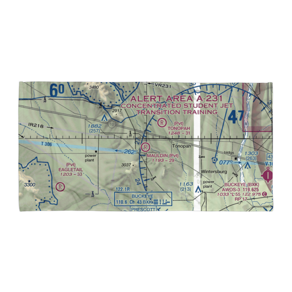 Mauldin Airstrip (56AZ) VFR Sectional Towel 