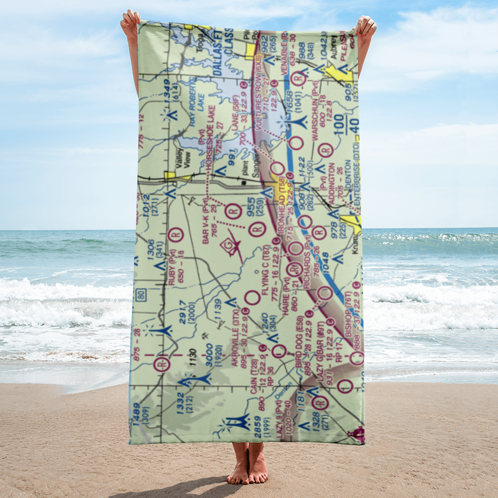 Maxwell Field (TX96) VFR Sectional Towel 