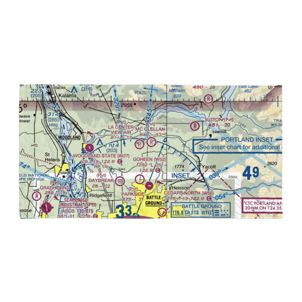 Mc Clellan Field (WA80) VFR Sectional Towel 