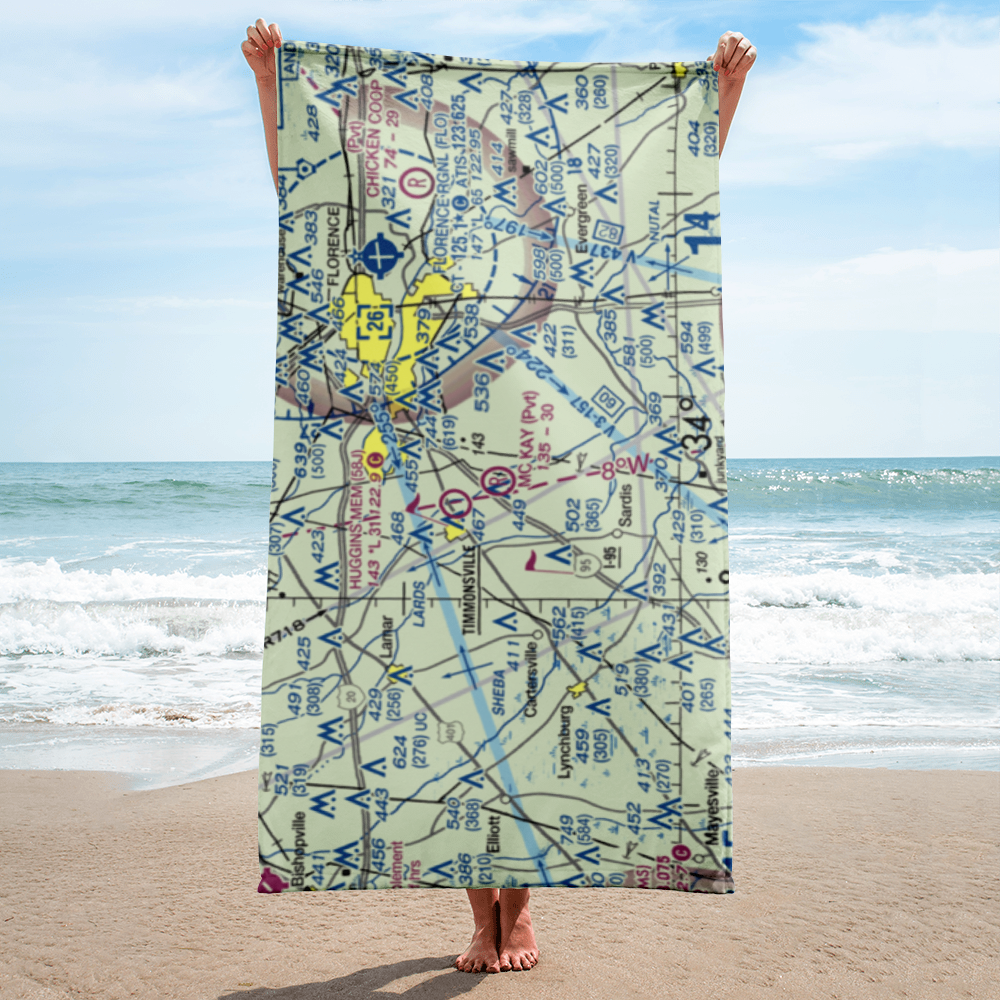 Mc Kay Airport (SC29) VFR Sectional Towel 