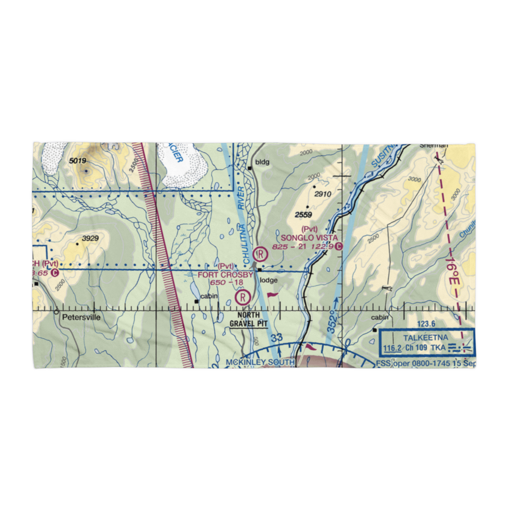 Mc Kinley Country Airport (81AK) VFR Sectional Towel 