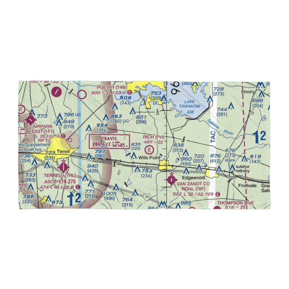 McBee Field (2TS9) VFR Sectional Towel 