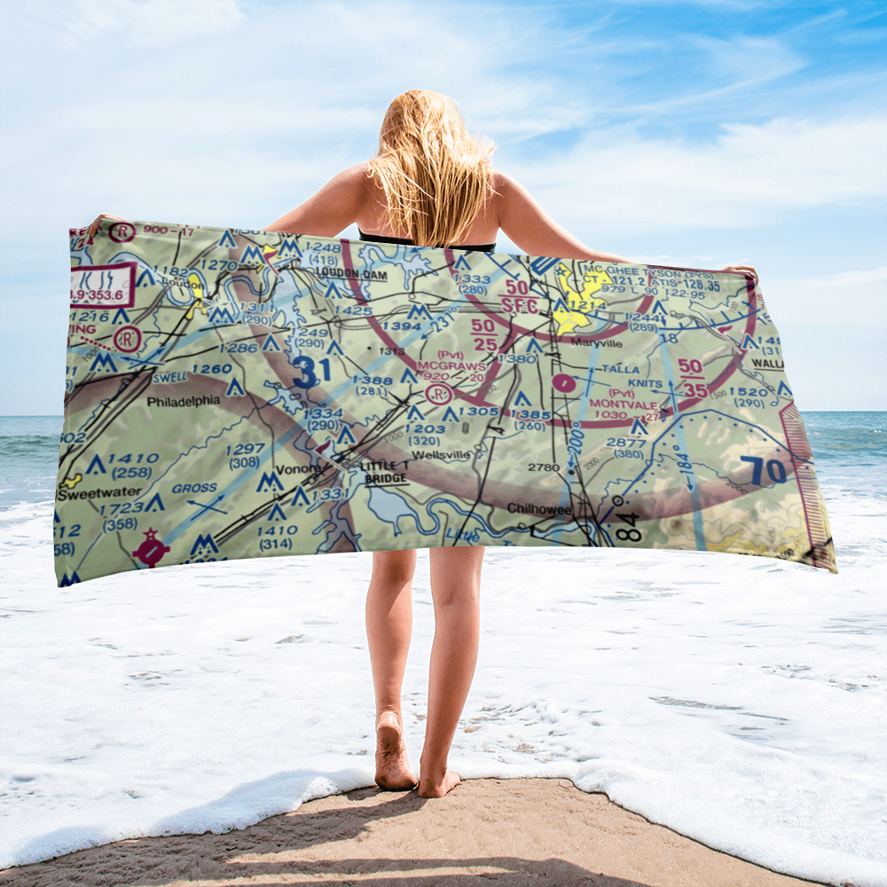 Mcgraw's Backyard Airport (5TN4) VFR Sectional Towel 