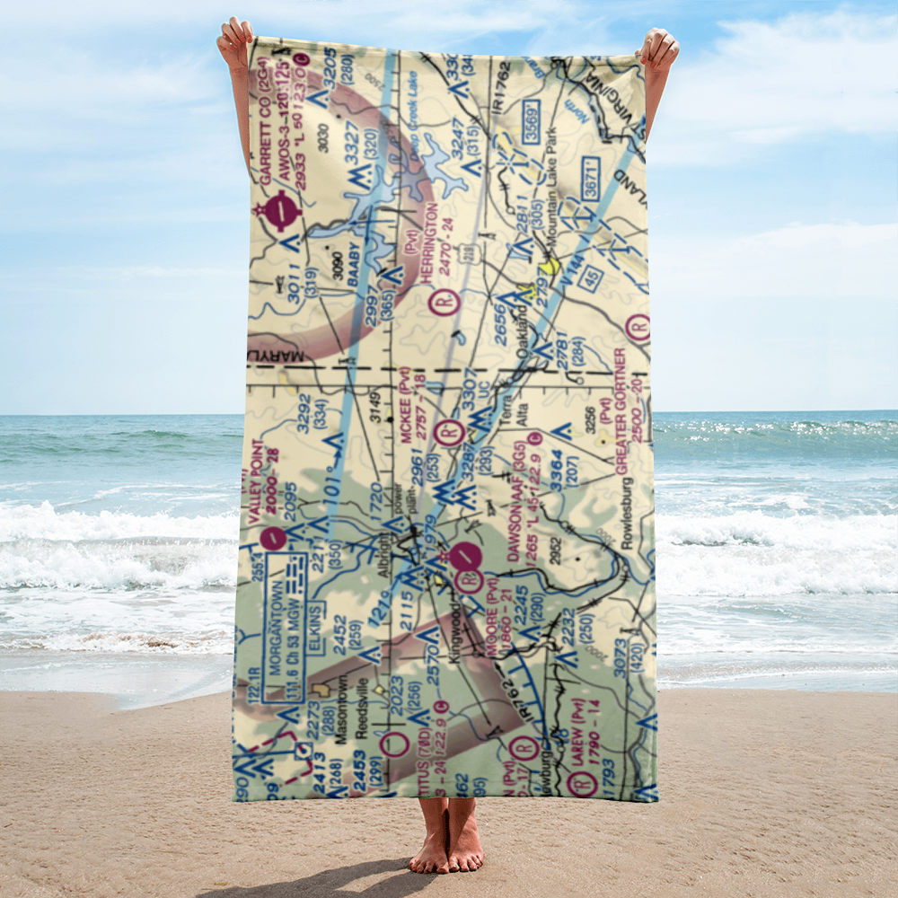 Mckee Sky Ranch Airport (WV57) VFR Sectional Towel 