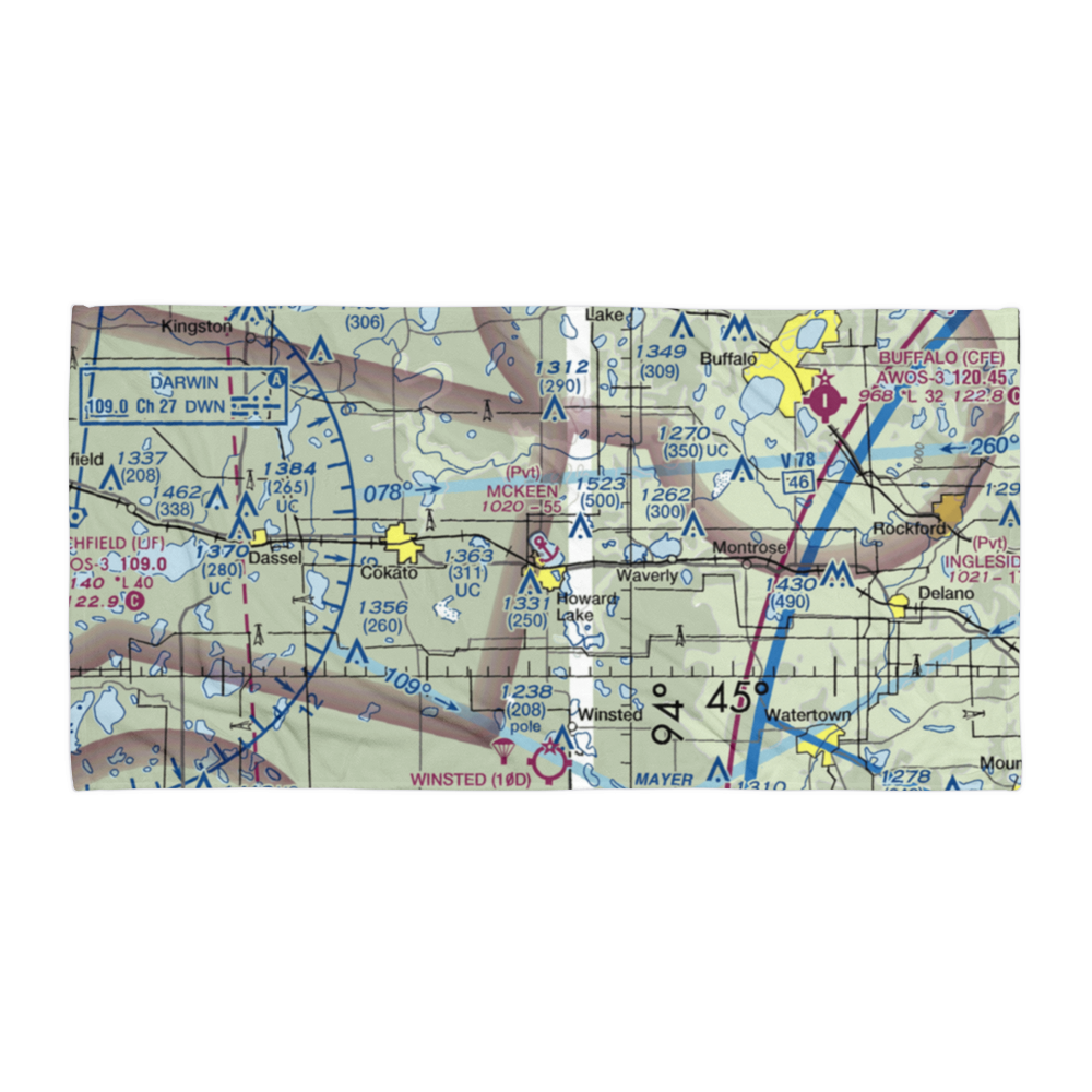 McKeen Seaplane Base (6MN3) VFR Sectional Towel 