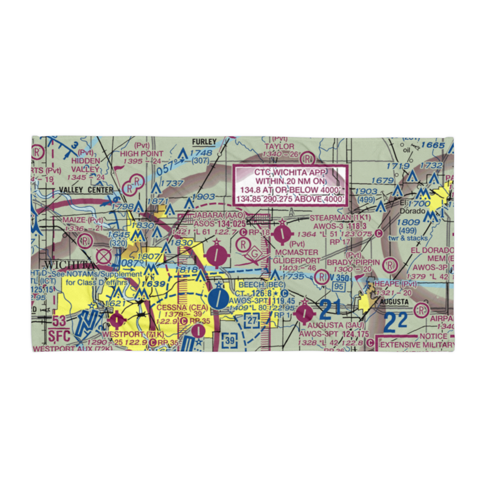 McMaster Gliderport (29KS) VFR Sectional Towel 