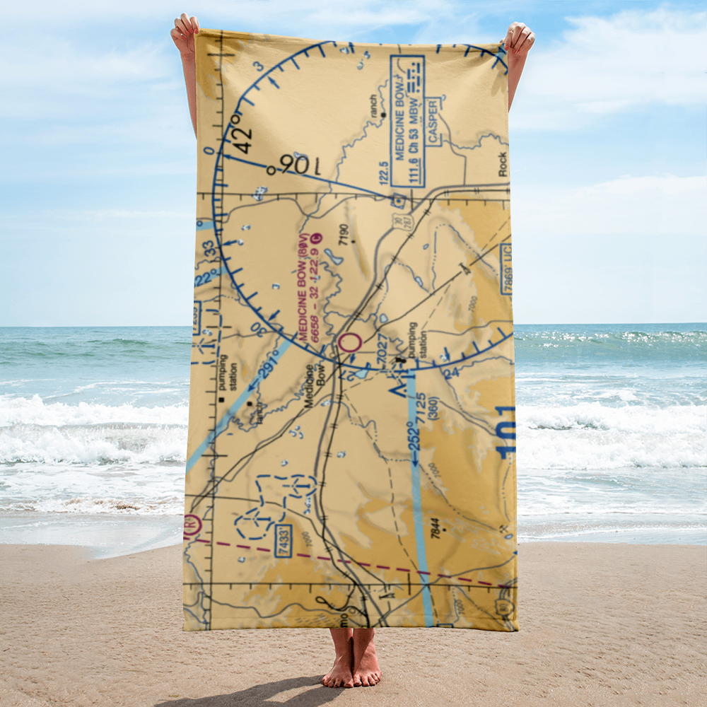 Medicine Bow Airport (80V) VFR Sectional Towel 