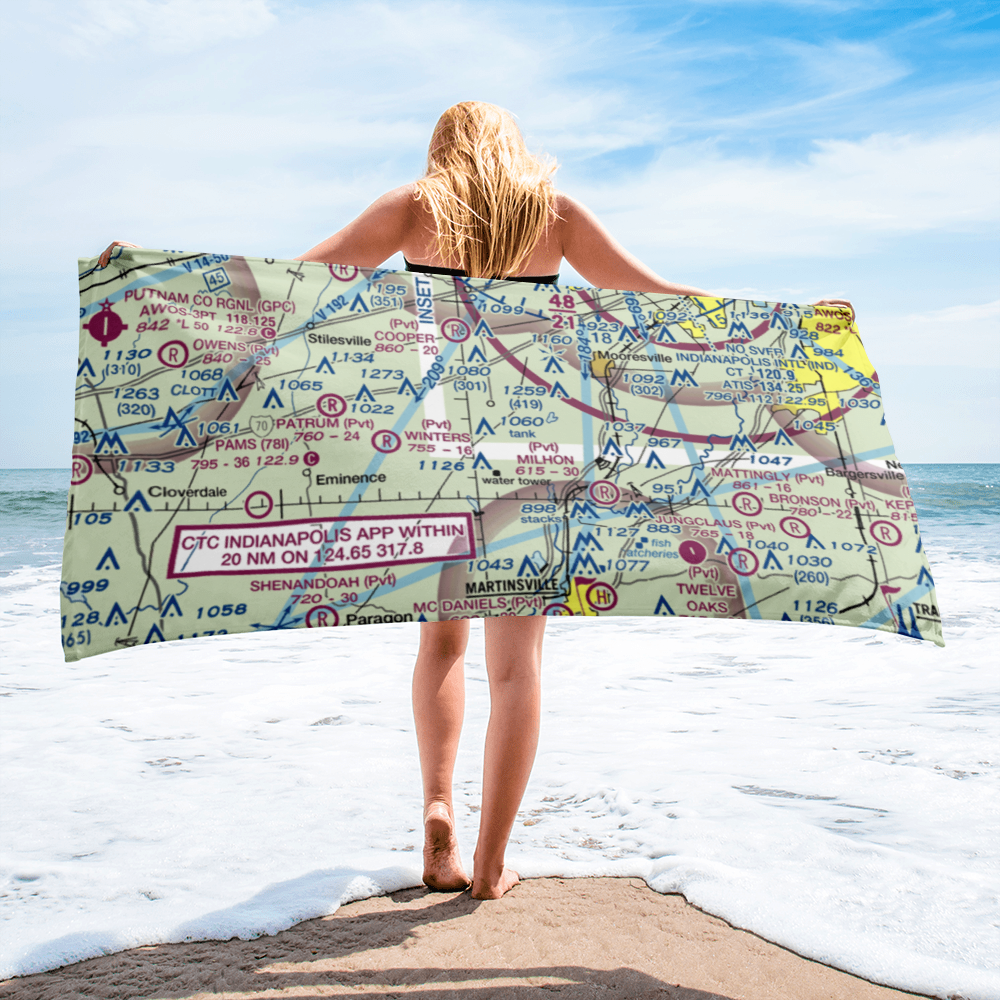 Mershon Airport (6IN6) VFR Sectional Towel 