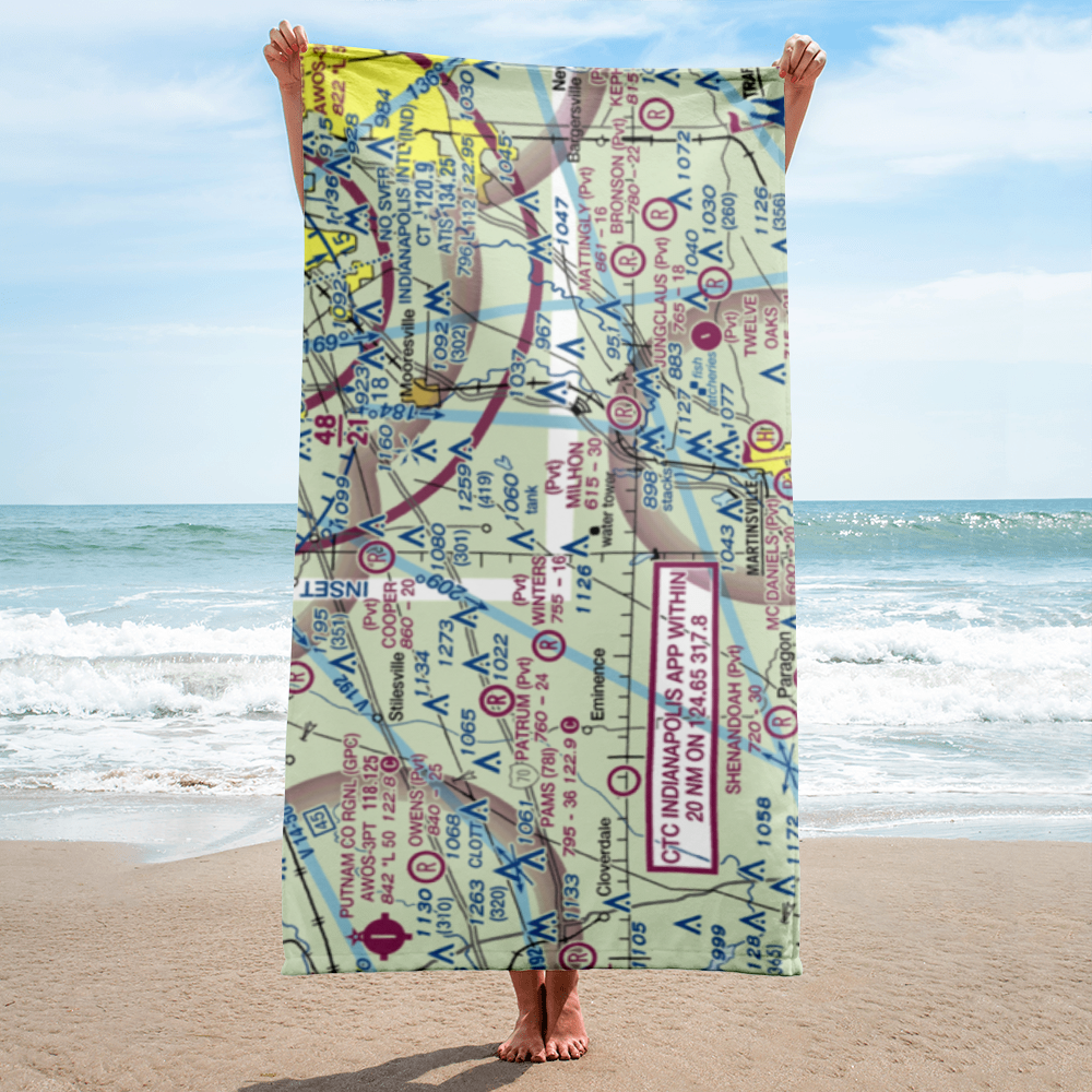 Mershon Airport (6IN6) VFR Sectional Towel 