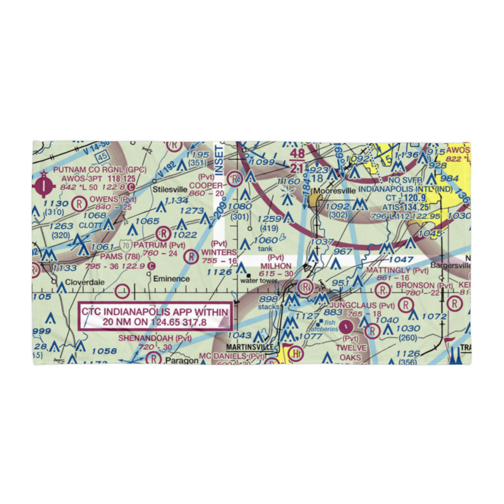 Mershon Airport (6IN6) VFR Sectional Towel 