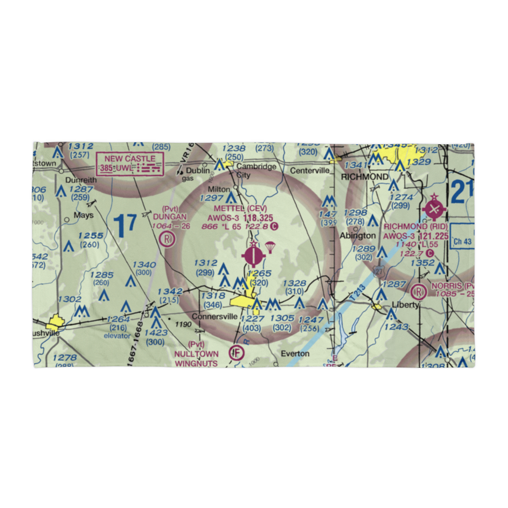 Mettel Field (CEV) VFR Sectional Towel 