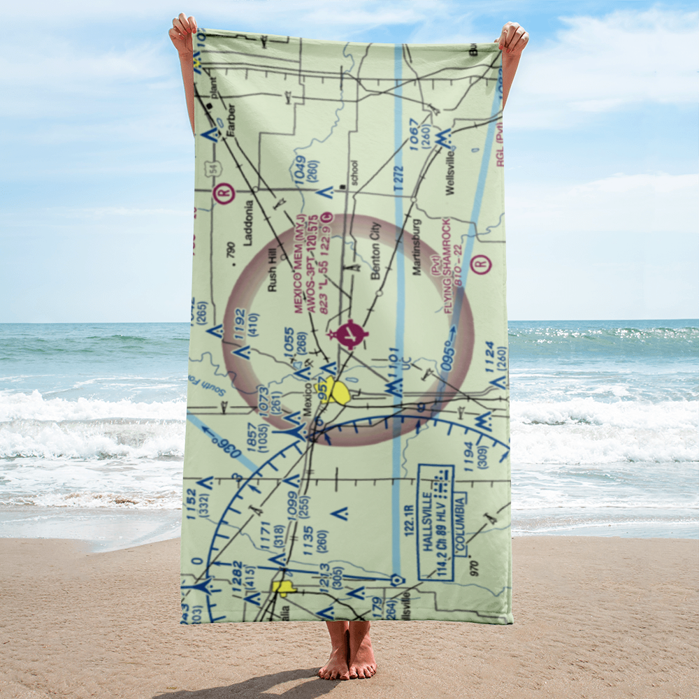 Mexico Memorial Airport (MYJ) VFR Sectional Towel 