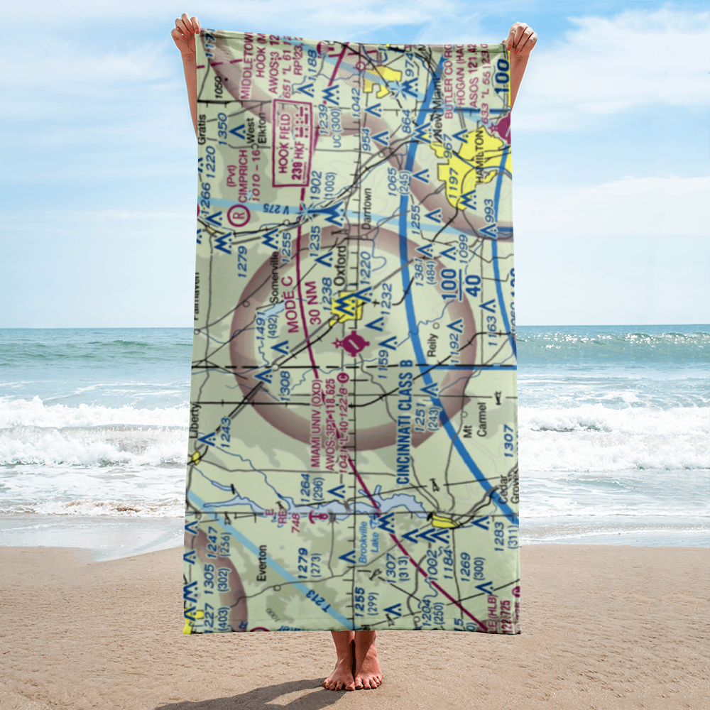 Miami University Airport (OXD) VFR Sectional Towel 