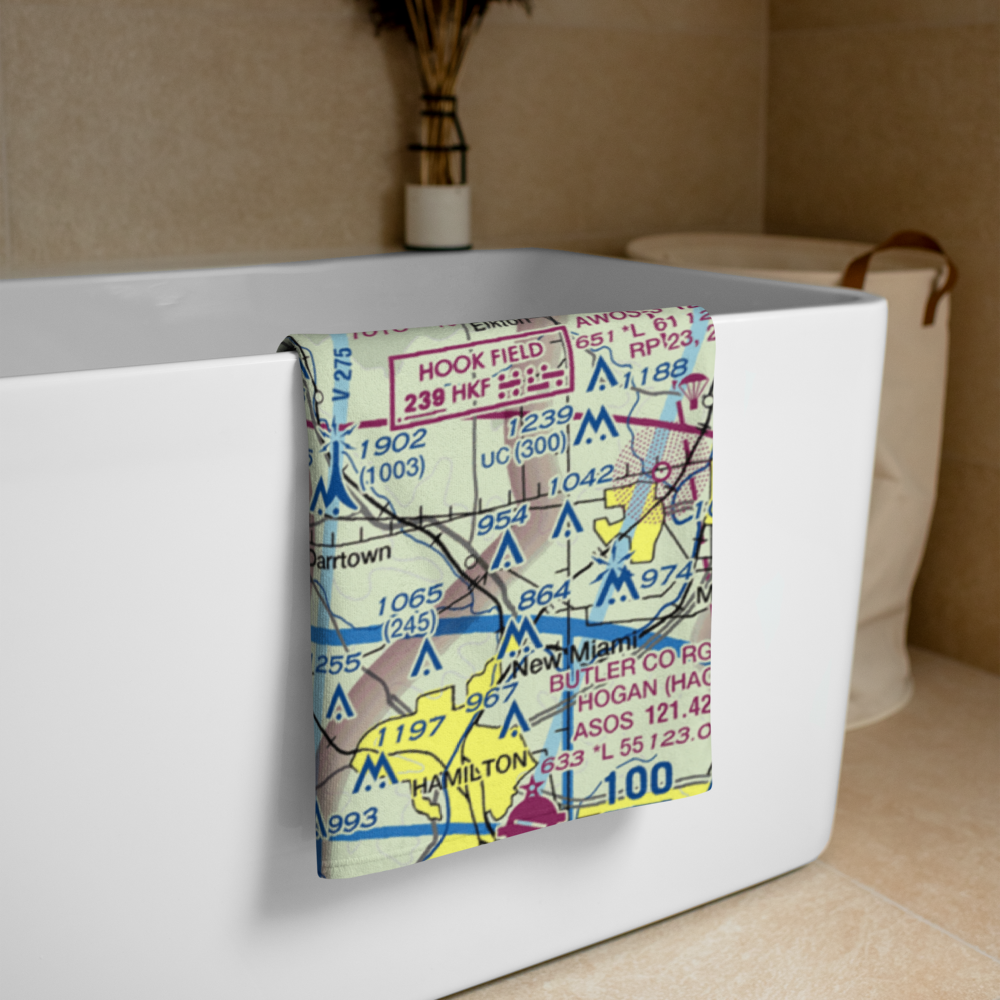 Miami University Airport (OXD) VFR Sectional Towel 