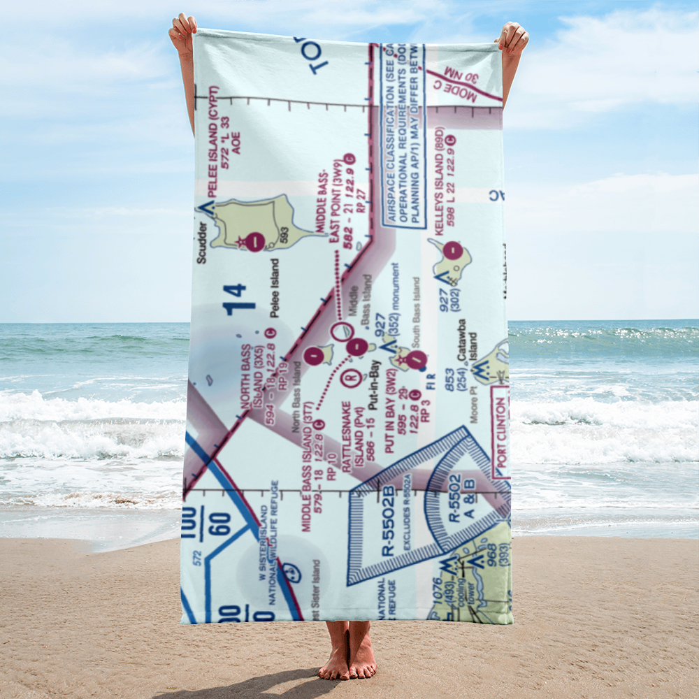 Middle Bass-East Point Airport (3W9) VFR Sectional Towel 
