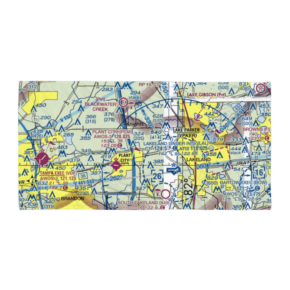 Midway Lake Airport (79FD) VFR Sectional Towel 