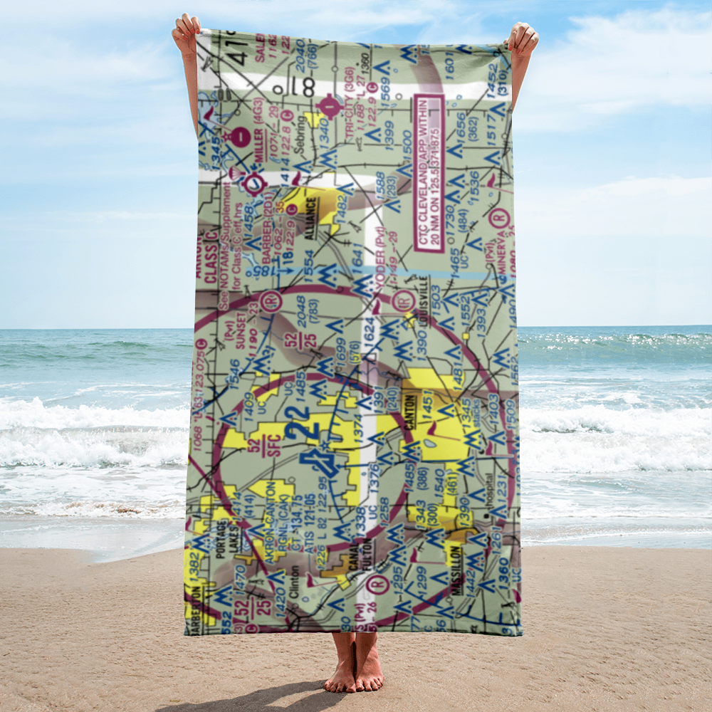 Milburn Airport (24OH) VFR Sectional Towel 