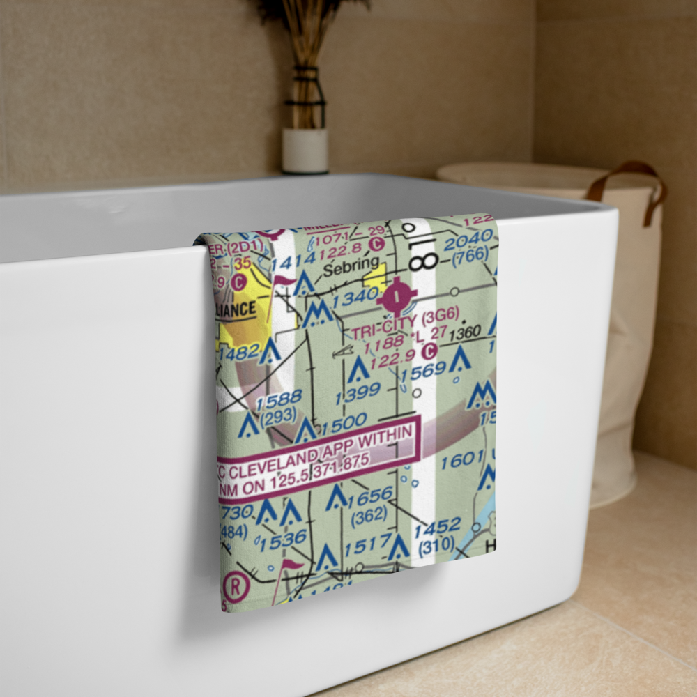 Milburn Airport (24OH) VFR Sectional Towel 