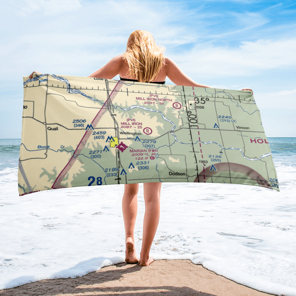 Mill Iron Ranch South Airport (36XS) VFR Sectional Towel 