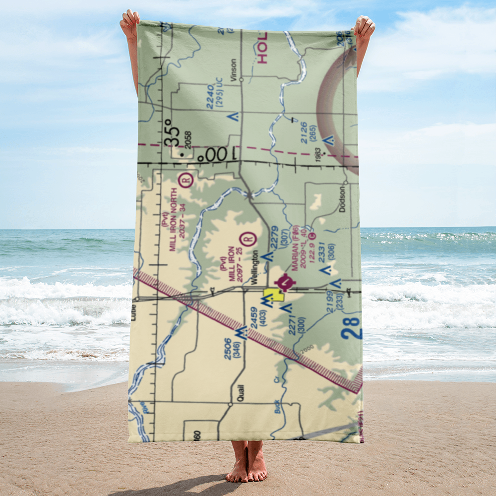 Mill Iron Ranch South Airport (36XS) VFR Sectional Towel 
