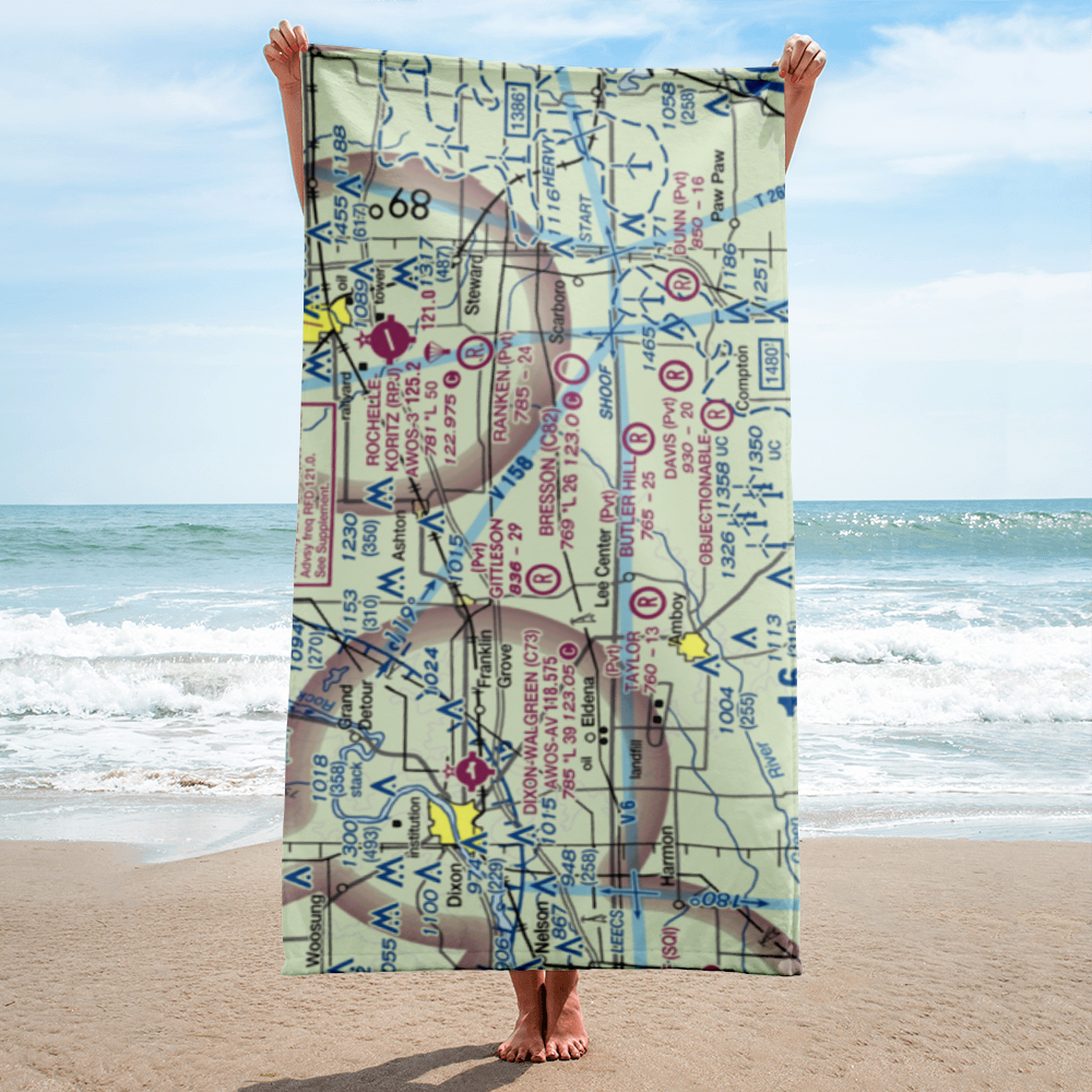 Miller Airport (79IL) VFR Sectional Towel 