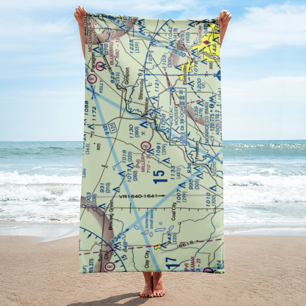 Miller Airport (IN53) VFR Sectional Towel 