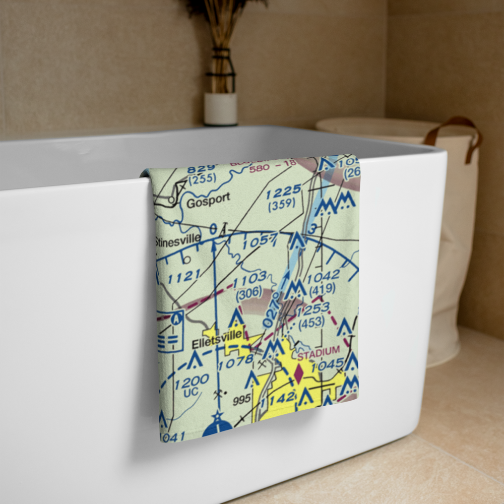 Miller Airport (IN53) VFR Sectional Towel 