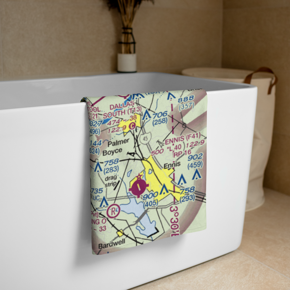 Mims Farm Ultralightport (01TX) VFR Sectional Towel 